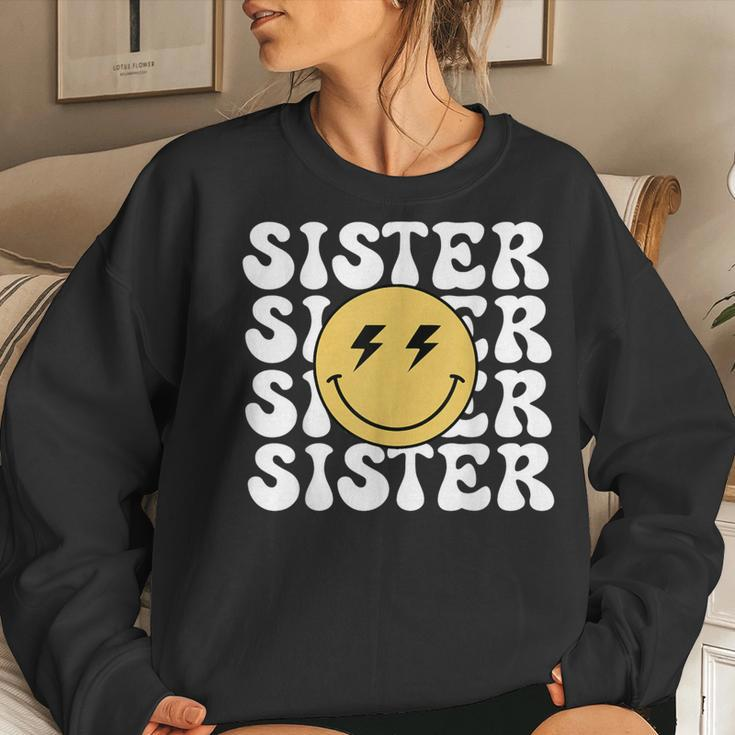 Sister One Happy Dude Birthday Theme Family Matching Women Sweatshirt Gifts for Her