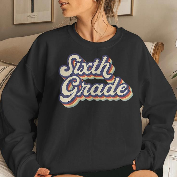 Sixth Grade Teacher Retro Vintage 6Th Grade Teacher Team Women Sweatshirt Gifts for Her