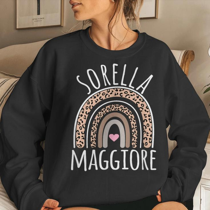 Sorella Maggiore Older Sister Italian Announcement Women Sweatshirt Gifts for Her