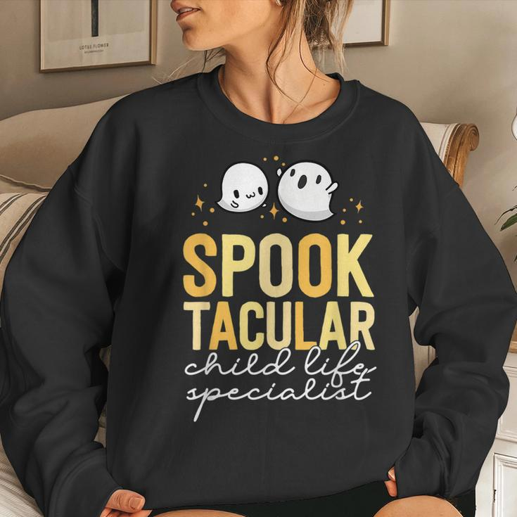 Spooktacular Child Life Specialist Halloween Hospital Fall Halloween Hospital Women Sweatshirt Gifts for Her