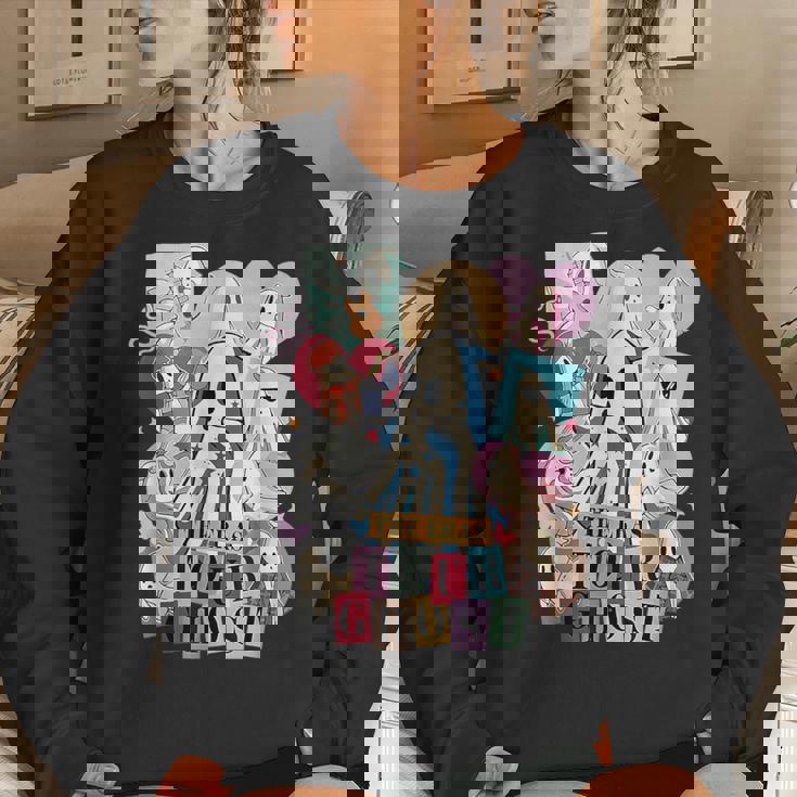 In My Spooky Era Groovy Hippie Halloween Ghost Women Sweatshirt Gifts for Her