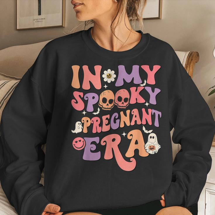 In My Spooky Pregnant Era Ghost Halloween Pregnant Mom Women Sweatshirt Gifts for Her