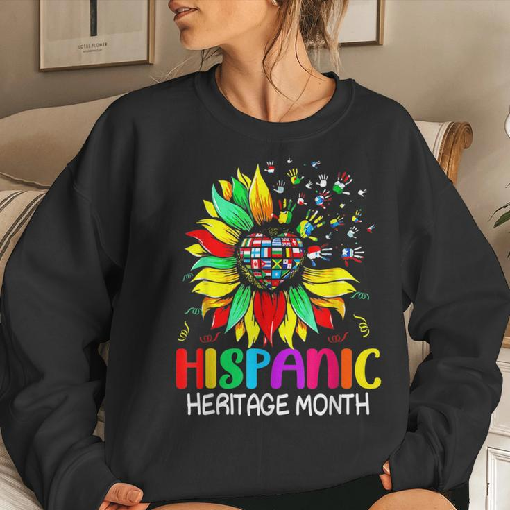 Sunflower Latin Countries Flags Hispanic Heritage Month Women Sweatshirt Gifts for Her