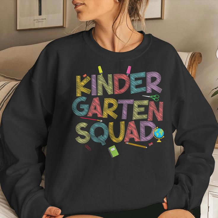 Team Kindergarten Teacher Kindergarten Squad Women Sweatshirt Gifts for Her