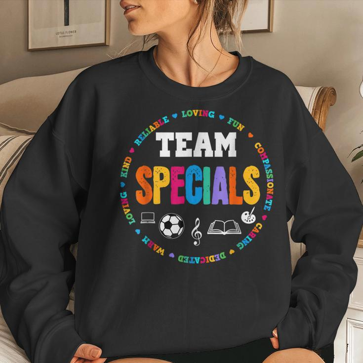 Team Specials Teacher Tribe Squad Back To Primary School Women Sweatshirt Gifts for Her