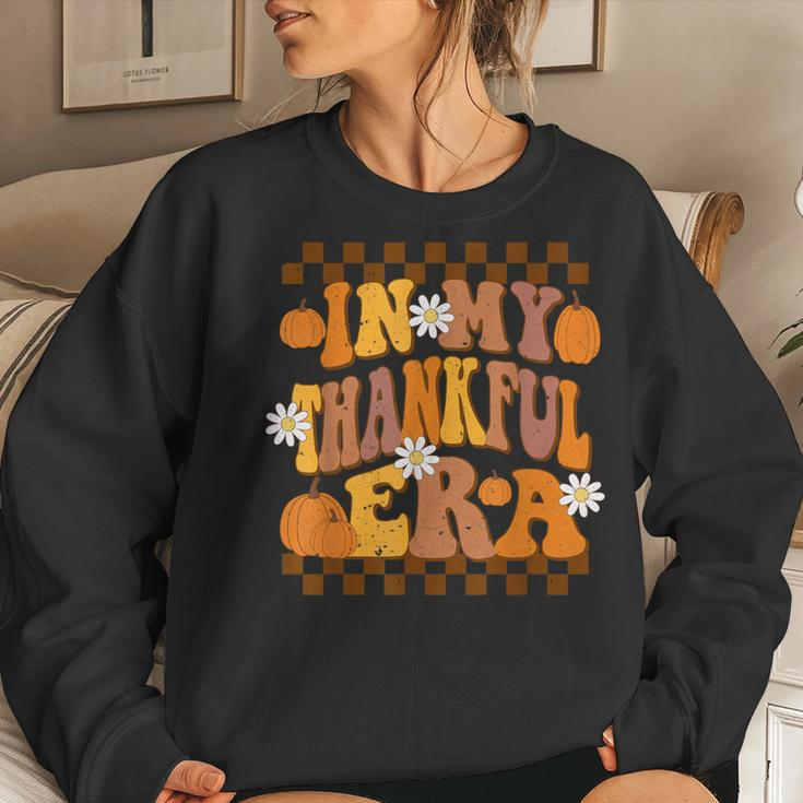 In My Thankful Era Thanksgiving Fall Retro For Kid Women Sweatshirt Gifts for Her