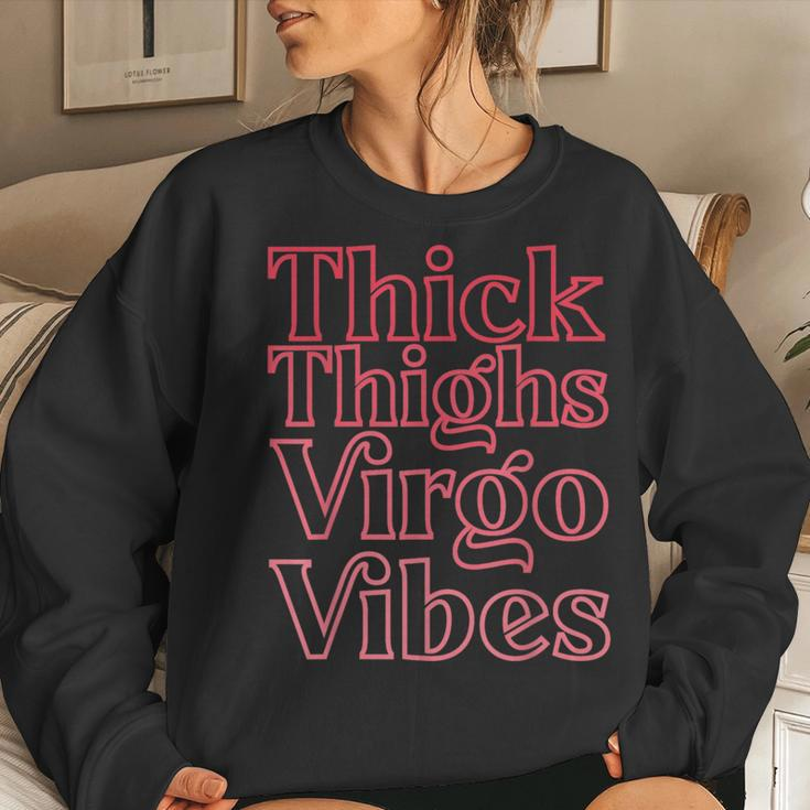 Thick Thighs Virgo Vibes Melanin Black Horoscope Women Sweatshirt Gifts for Her