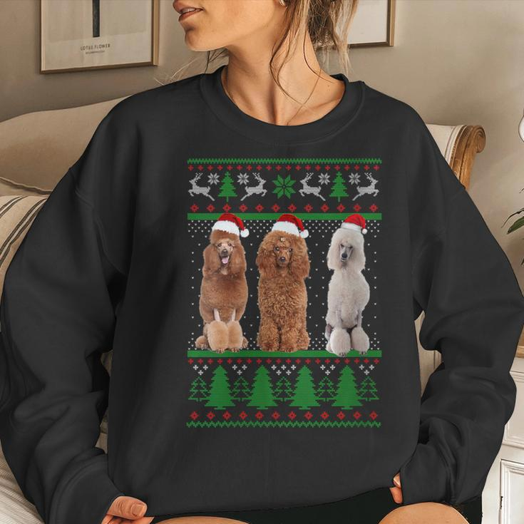 Ugly Christmas Sweater Poodle Dog Women Sweatshirt Gifts for Her