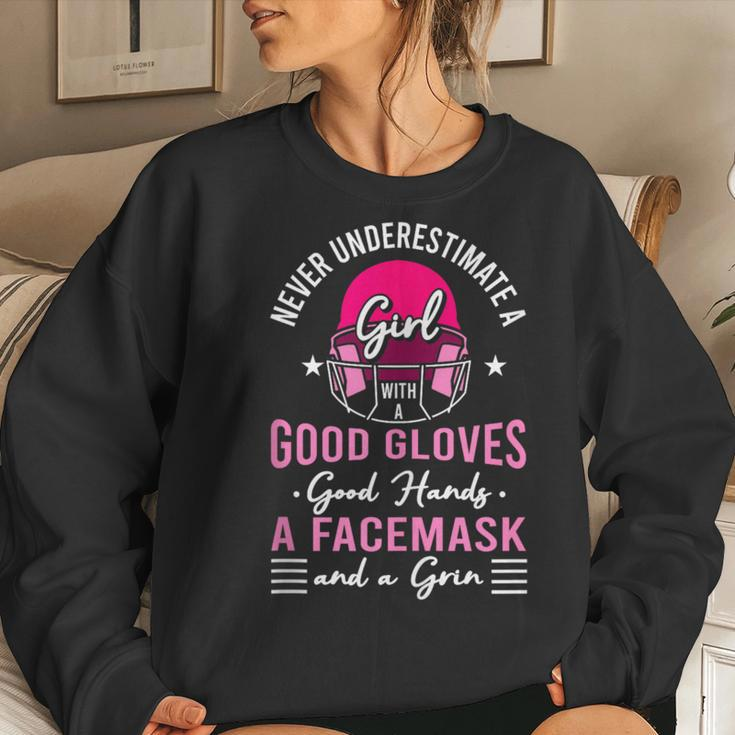 Never Underestimate A Girl With A Good Glove Good Hands A Women Sweatshirt Gifts for Her