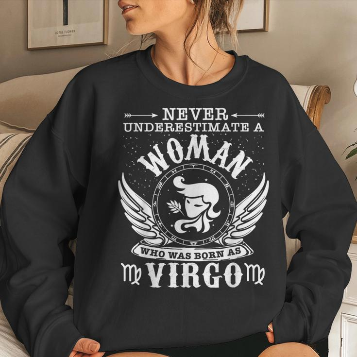 Never Underestimate A Woman Who Was Born As Virgo Women Sweatshirt Gifts for Her