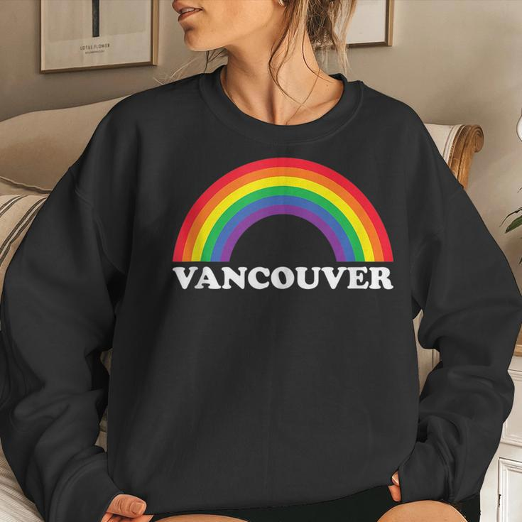 Vancouver Rainbow Lgbtq Gay Pride Lesbians Queer Women Sweatshirt Gifts for Her