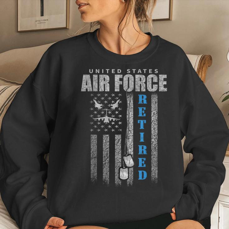 Veteran Of The United States Air Force Retired Women Sweatshirt Gifts for Her