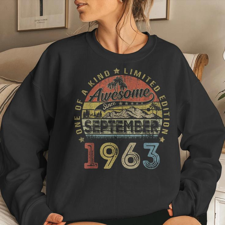 Vintage 60Th Birthday Legend Since September 1963 For Women Sweatshirt Gifts for Her