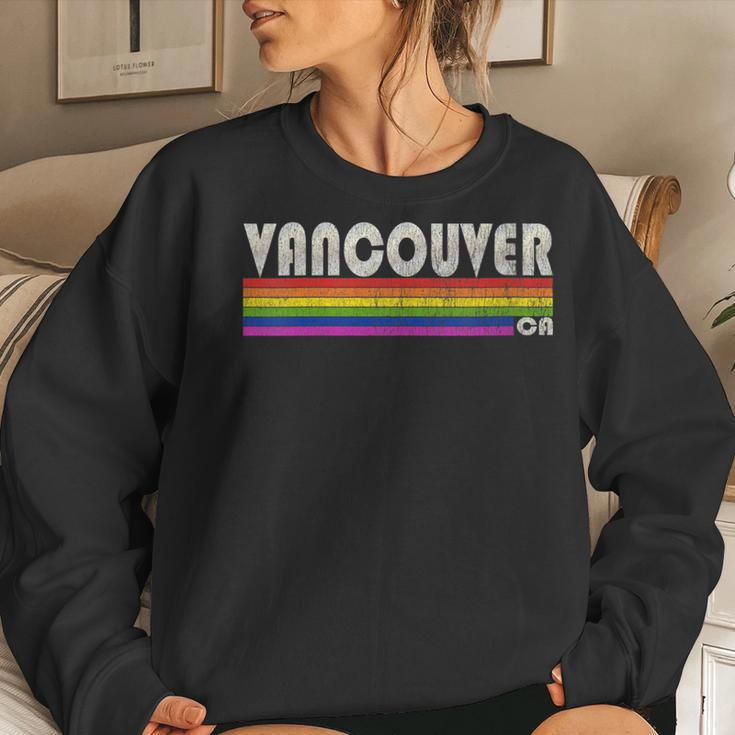 Vintage 80S Style Vancouver Ca Gay Pride Month Women Sweatshirt Gifts for Her