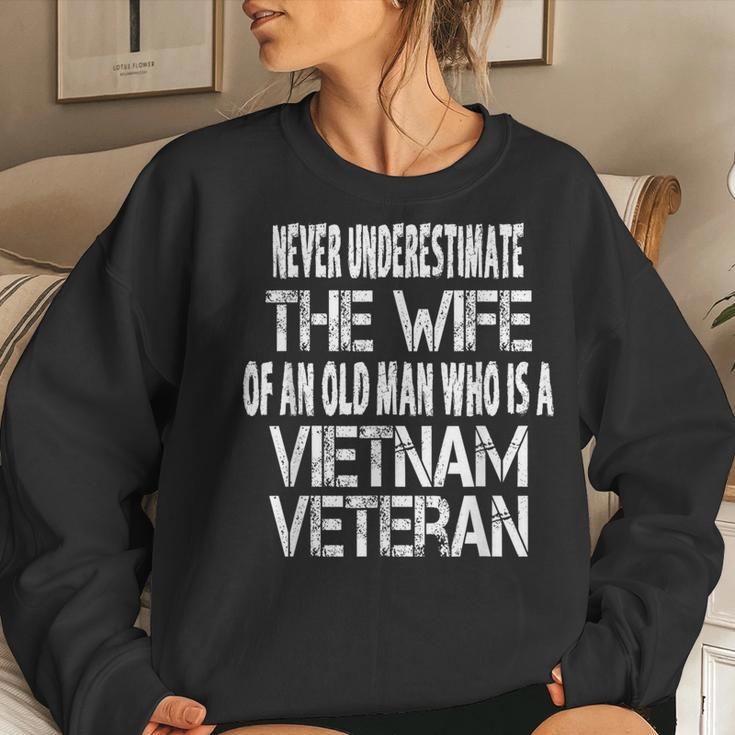 Vintage Vietnam Veteran Wife Spouse Of Vietnam Vet Women Sweatshirt Gifts for Her