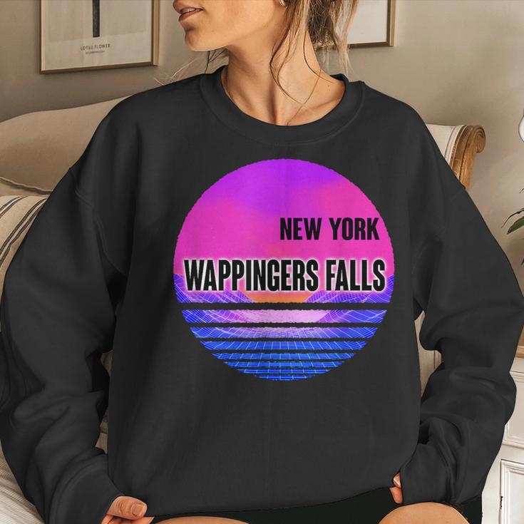 Vintage Wappingers Falls Vaporwave New York Women Sweatshirt Gifts for Her