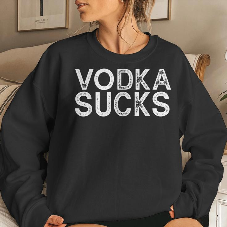 Vodka Sucks Best Alcohol Liquor Drinking Party Women Sweatshirt Gifts for Her