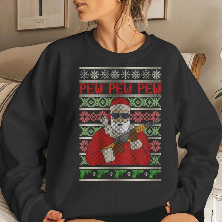 All I Want Is Guns Ugly Christmas Sweater Hunting Military Women Sweatshirt Gifts for Her