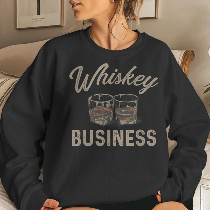 Whiskey Business Vintage Shot Glasses Alcohol Drinking Women Sweatshirt Gifts for Her