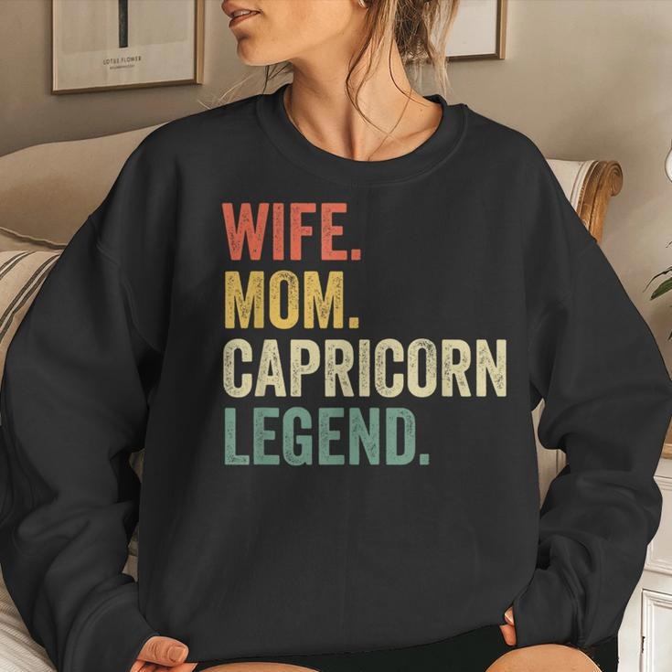 Wife Mom Capricorn Legend Zodiac Astrology Mother Women Sweatshirt Gifts for Her