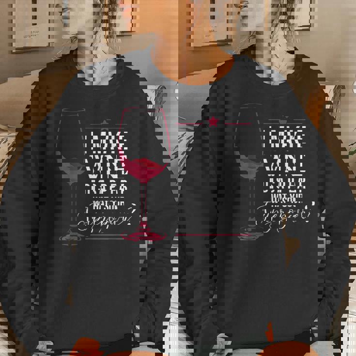Wine Lover Superpower Party Wine Tasting Joke Women Sweatshirt Gifts for Her