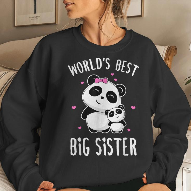 World's Best Big Sister Cute Pandas Panda Siblings Women Sweatshirt Gifts for Her