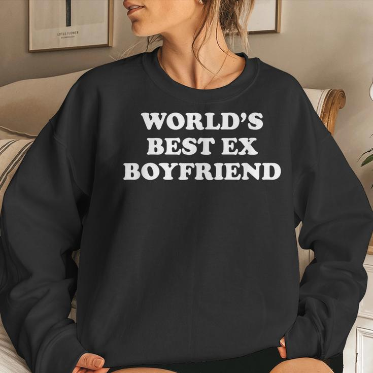 Worlds Best Ex Boyfriend Funny Ex Girlfriend Ex Couple Gift Women Crewneck Graphic Sweatshirt Gifts for Her