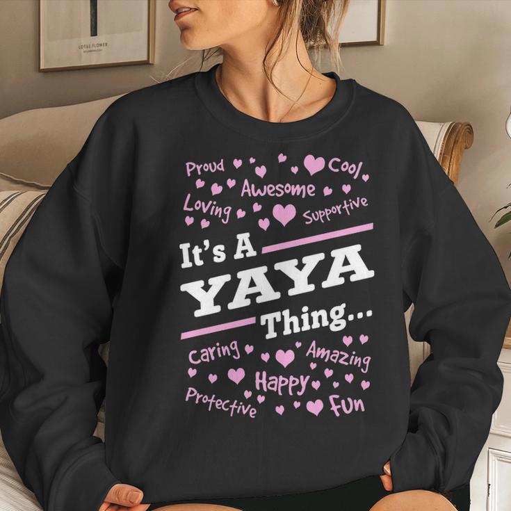 Yaya Grandma Gift Its A Yaya Thing Women Crewneck Graphic Sweatshirt Gifts for Her