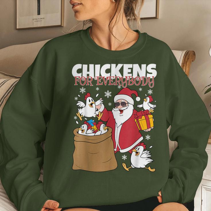 Chickens For Everybody Christmas Chicken Men Women Sweatshirt Gifts for Her
