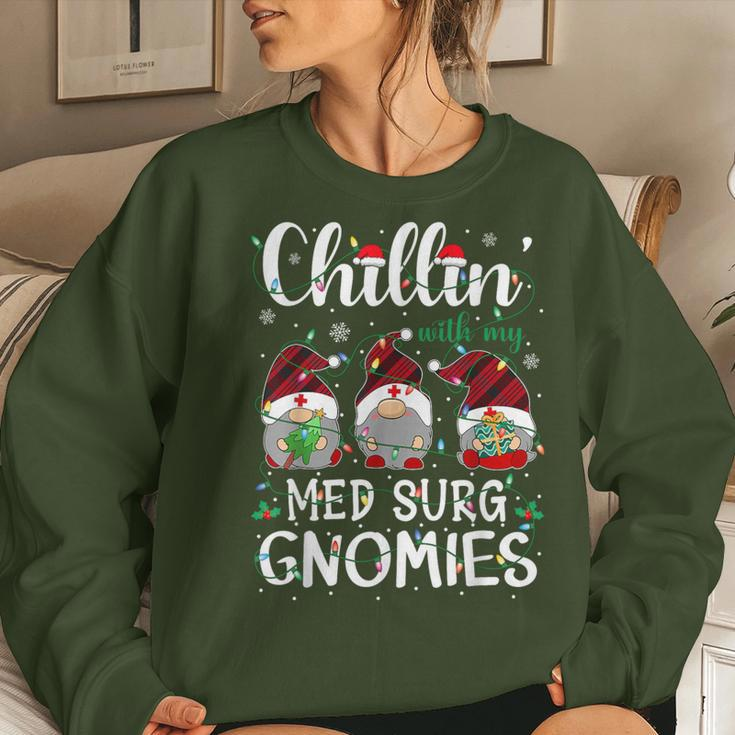Chillin With My Med Surg Nurse Gnomies Gnomes Christmas Women Sweatshirt Gifts for Her