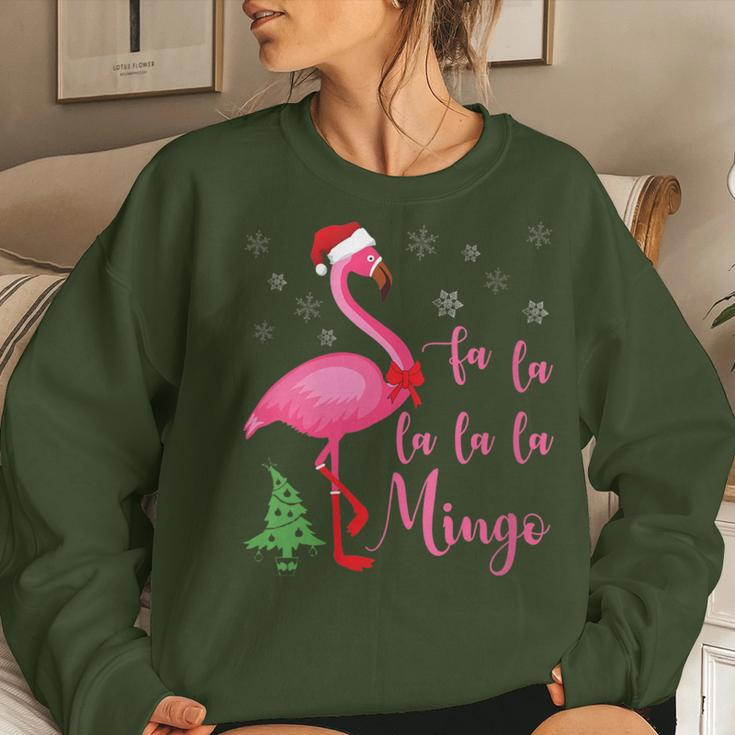 Flamingo Christmas Holiday Tropical Beach Party Women Sweatshirt Gifts for Her