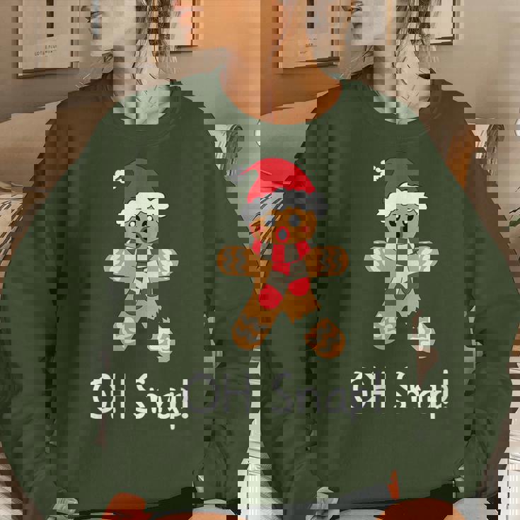 Gingerbread Cute Christmas Oh Snap Women Sweatshirt Gifts for Her