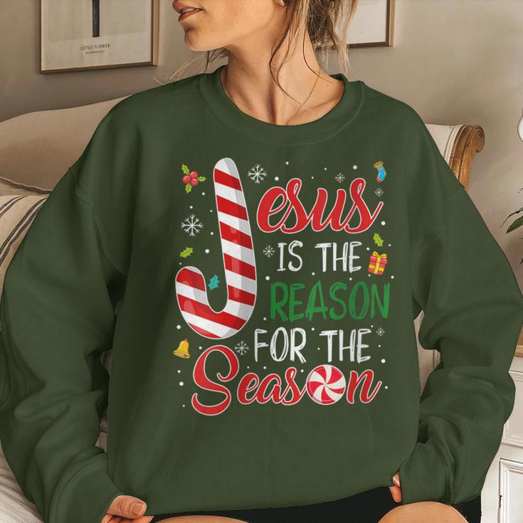 Jesus Is The Reason For The Season Christmas Pajama Women Sweatshirt Gifts for Her