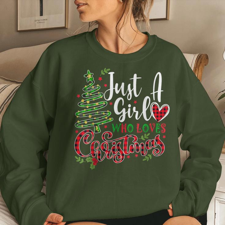 Just A Girl Who Loves Christmas A For Xmas Girls Women Sweatshirt Gifts for Her