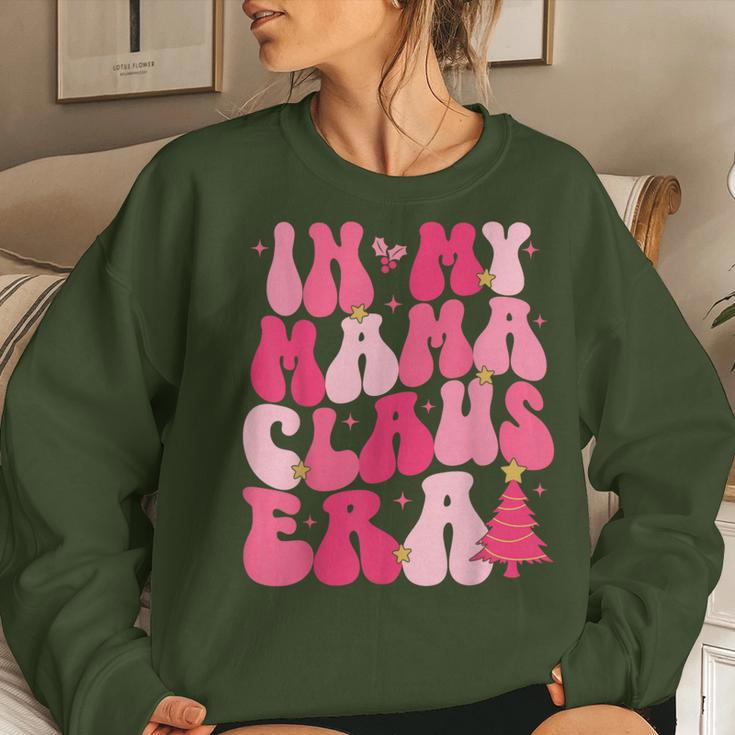 In My Mama Claus Era Groovy Christmas Mama Claus Women Sweatshirt Gifts for Her