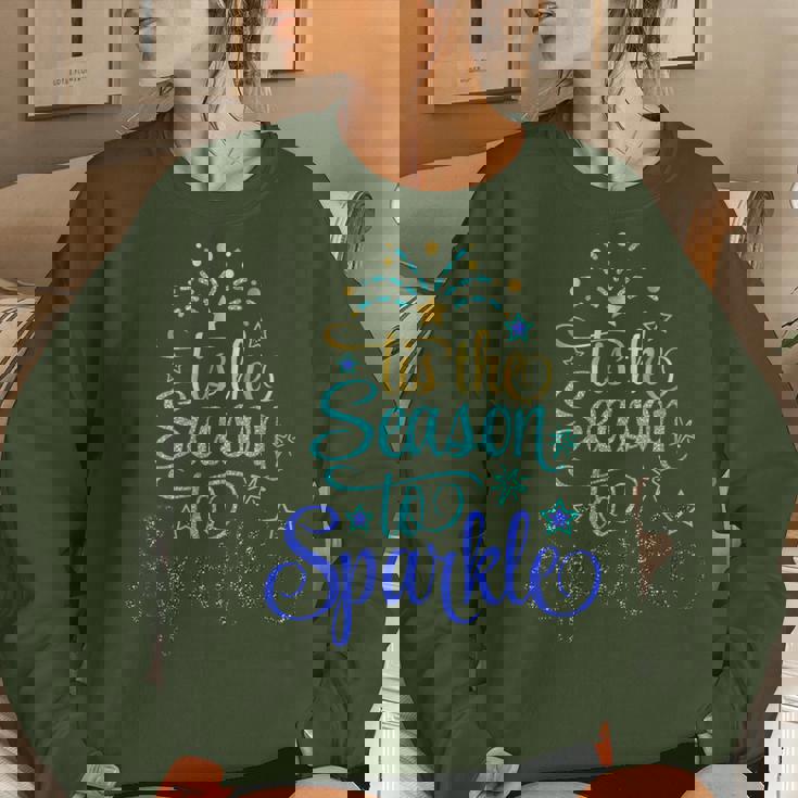Tis The Season To Sparkle Christmas Holiday Women Sweatshirt Gifts for Her Tis The Season To Sparkle Christmas Holiday Women Sweatshirt Gifts for Her