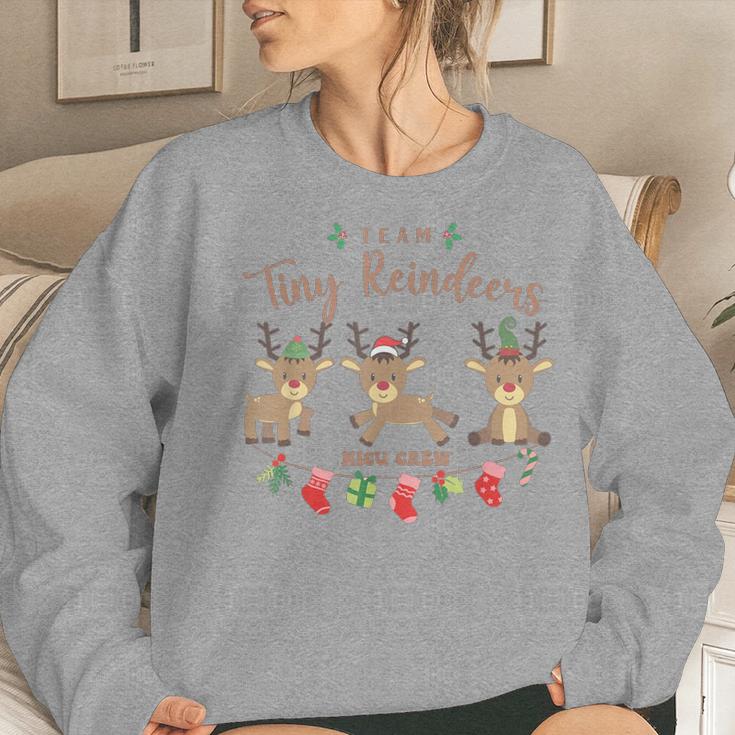 Team Tiny Reindeers Nicu Nurse Christmas Pajamas Women Sweatshirt Gifts for Her