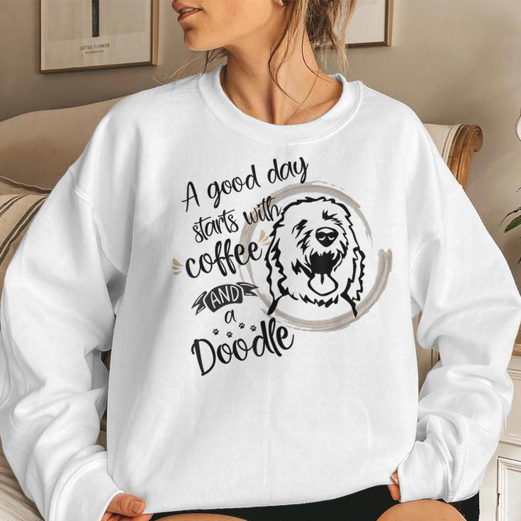 Coffee Doodle Mom Airedoodle Springerdoodle Bordoodle Women Sweatshirt Gifts for Her