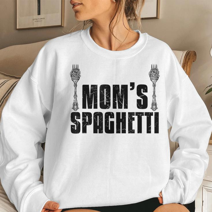 Cute Mom's Spaghetti Food Lover Italian Chefs Women Sweatshirt Gifts for Her