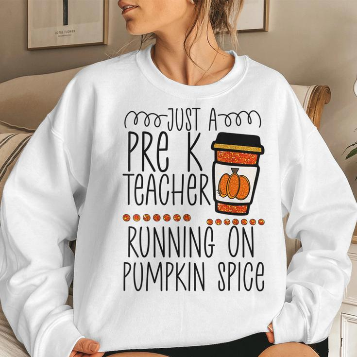 Halloween Fall Pumpkin Spice Preschool Teacher Prek Preschool Teacher Women Sweatshirt Gifts for Her