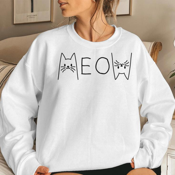Meow Cat Meow Kitty Cats Meow For Women Sweatshirt Gifts for Her