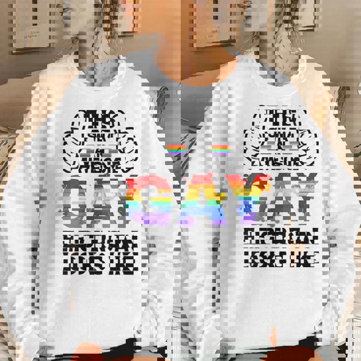 This Is What A Gay Electrician Looks Like Lgbtq Pride Month Women Sweatshirt Gifts for Her