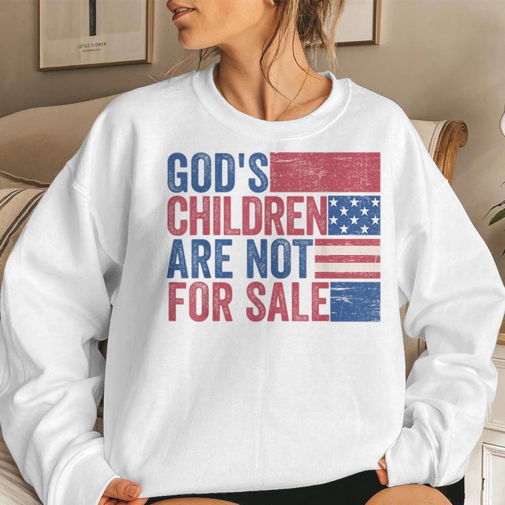 Gods Children Are Not For Sale Quote Gods Children Women Sweatshirt Gifts for Her