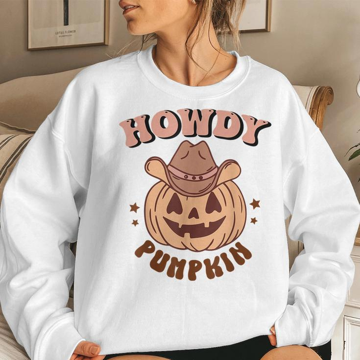 Howdy Pumpkin Rodeo Western Fall Southern Halloween Halloween Women Sweatshirt Gifts for Her