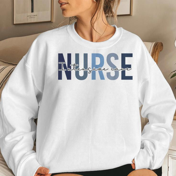 Icu Nurse Critical Care Ccu Intensive Care Rn Women Sweatshirt Gifts for Her