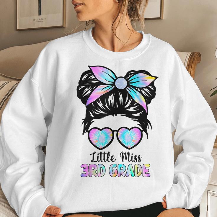 Little Miss Third Grade Girls Back To School 3Rd Grade Women Crewneck Graphic Sweatshirt Gifts for Her