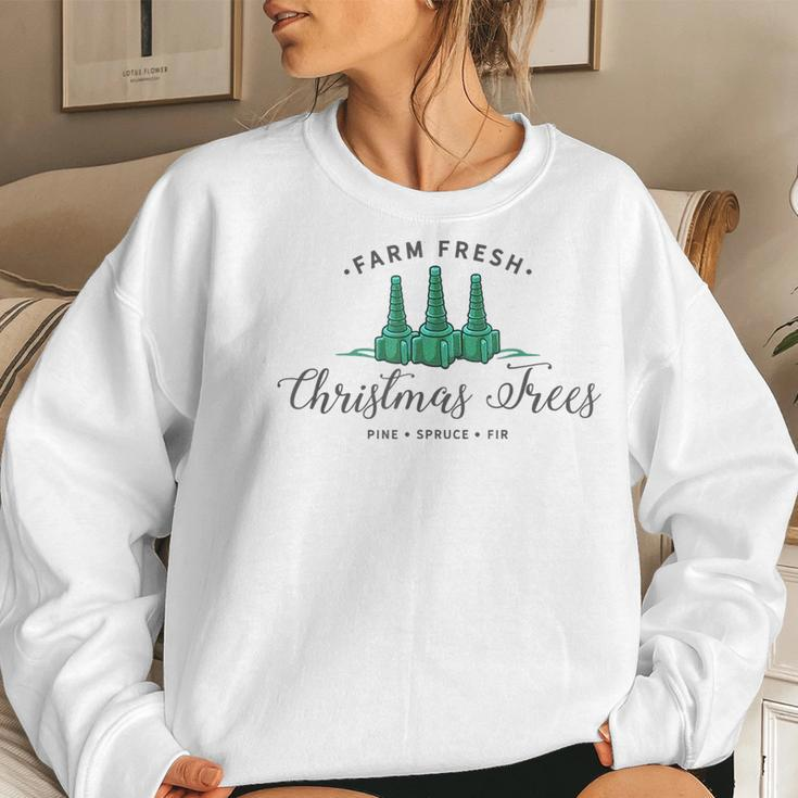 Nurse Respiratory Therapist Christmas Rt Xmas Trees Icu Rrt Women Sweatshirt Gifts for Her