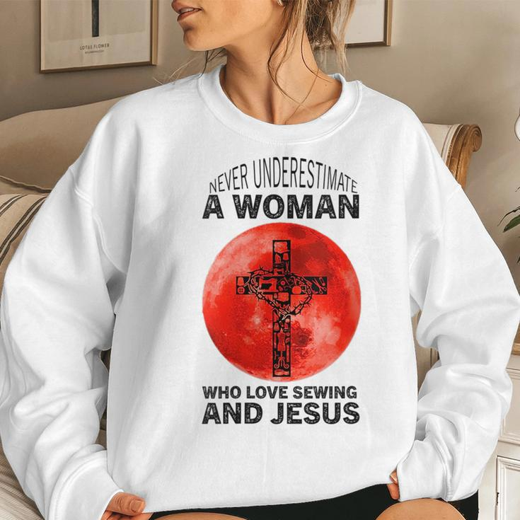 Sewing And Jesus Sewing Quote Women Quilting Lover Women Sweatshirt Gifts for Her