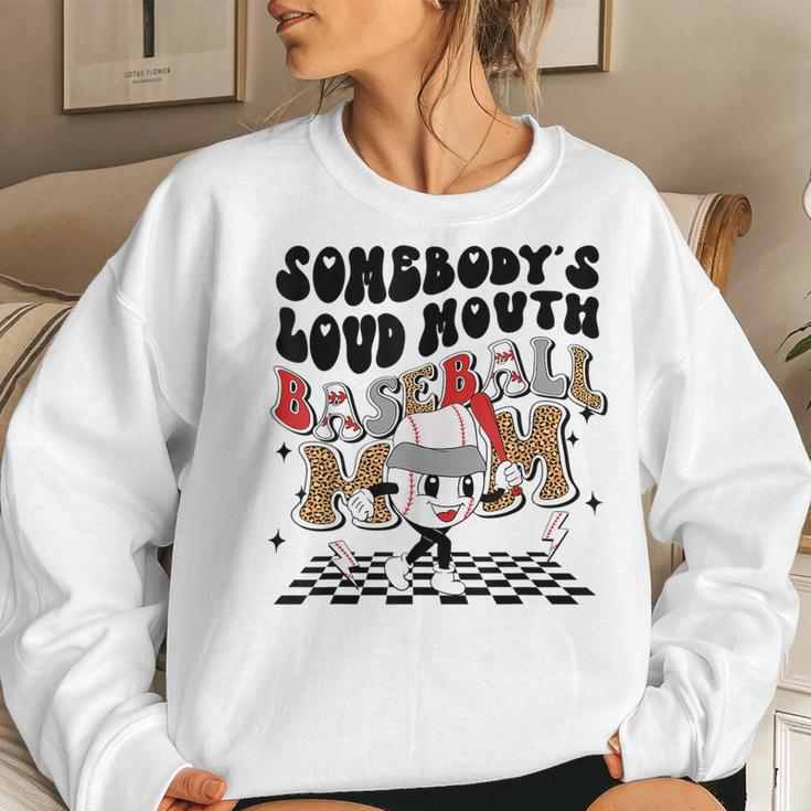 Somebodys Loud Mouth Baseball Mom Mama Momma For Mom Women Sweatshirt Gifts for Her
