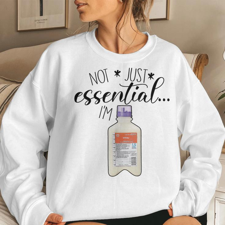 Vital Af Funny Nurse Dietician Rd Rn Critical Care Nursing Women Crewneck Graphic Sweatshirt Gifts for Her